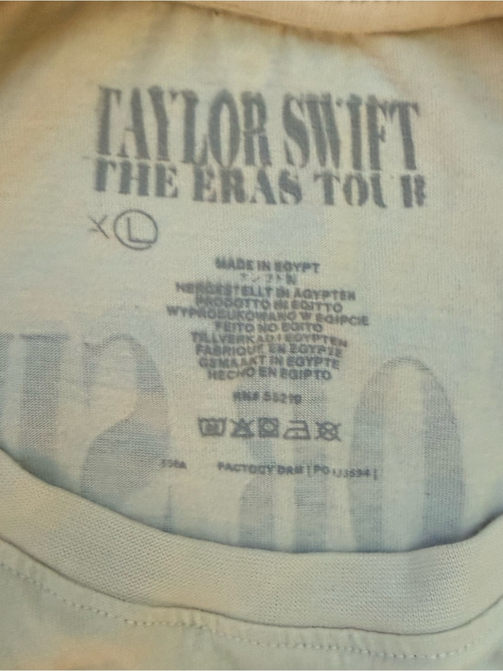 Taylor Swift The Eras Tour 2023-2024 T-Shirt Cream Size XL Swiftie Concert - Picture 5 of 7